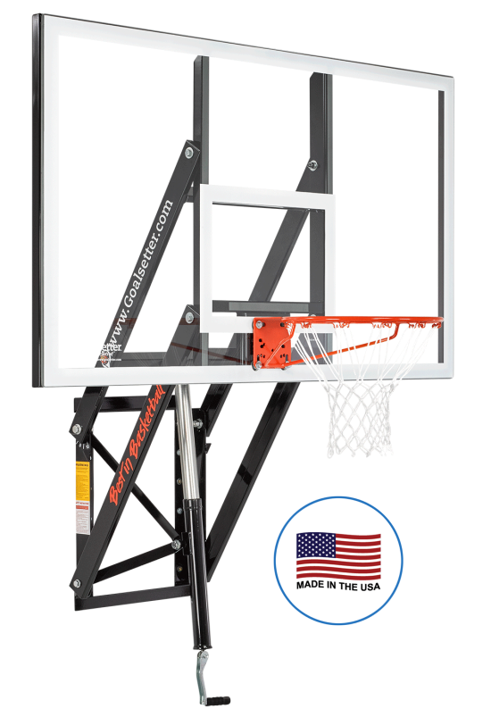 72" Adjustable Wall-Mount Basketball Hoop